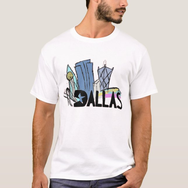 T - Shirt Dallas Skyline (Vorderseite)