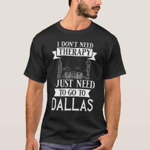 T-shirt Dallas Texas City Skyline Map Voyage