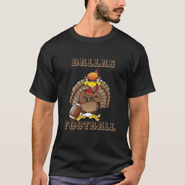 T-shirt Dallas Thanksgiving Day Football Texas Distesse  (Devant)