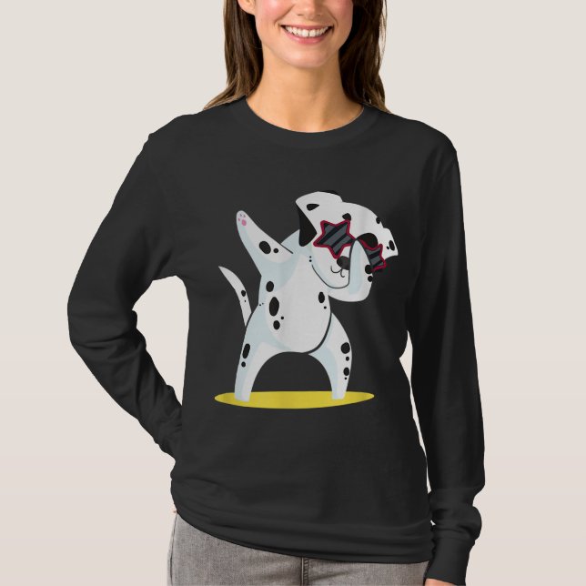 T-shirt Dalmatie Dabbing I Dab Dog Dance I Funny Dalmatie (Devant)