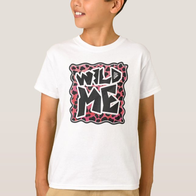 T-shirt Dalmatie Noir et Rouge avec moi sauvage (Devant)