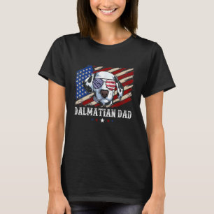 T-shirt Dalmatie Papa Merica 4 juillet Américain