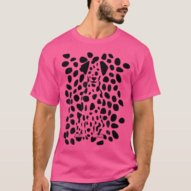 T-shirt Dalmatien Caché Dans Une Illusion D'Optique (Devant)