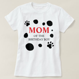 T-shirt Dalmatien Spots MOM de l'anniversaire garçon/fill