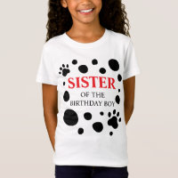 Dalmatien Spots Soeur de l'anniversaire garçon/fil
