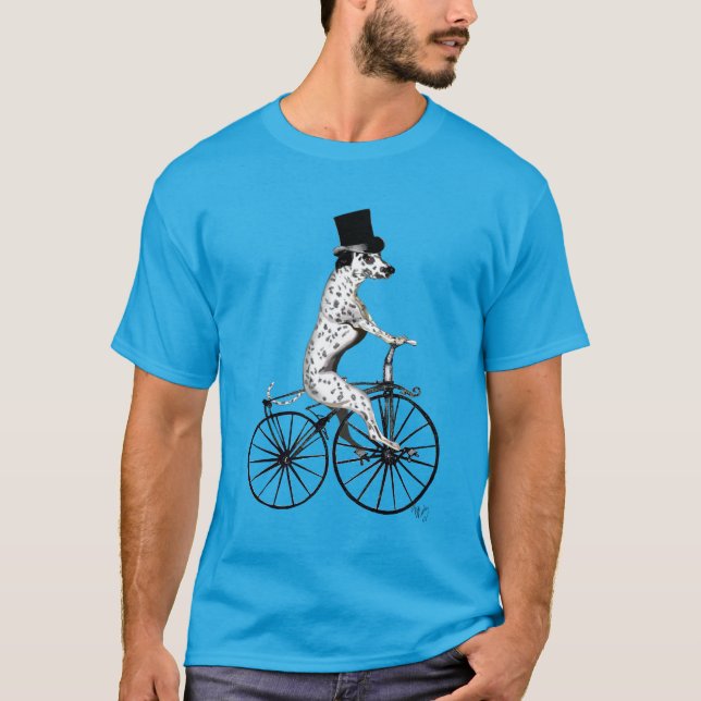 T-shirt Dalmatien sur vélo 2 (Devant)