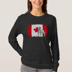 T-shirt Dalmatien vintage Canada drapeau canadien chien