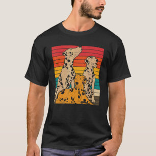 T-shirt Dalmatiens Animaux Animaux Propriétaire Chien Rétr