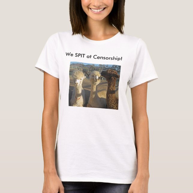 T-shirt d'alpaga avec un message ! (Devant)