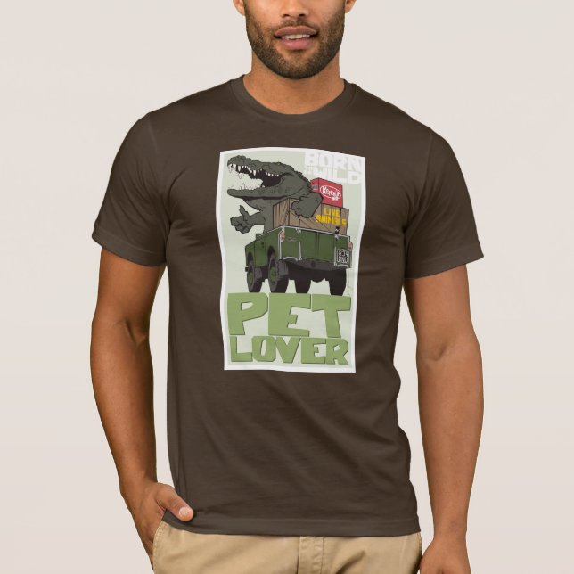 T-shirt d'amant d'animal familier de Land Rover (Devant)