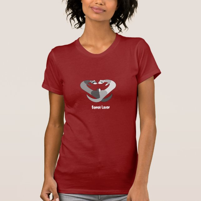 T-shirt d'amant de furet (rouan noir) (Devant)
