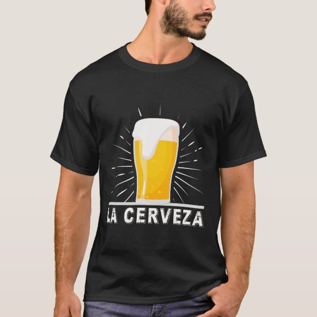 T-shirt d'amants de bière de Cerveza de La (Devant)