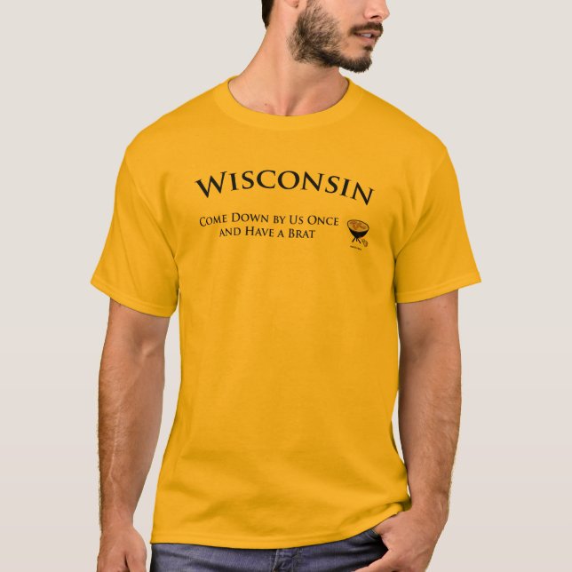 T-shirt d'amants de bratwurst du Wisconsin (Devant)