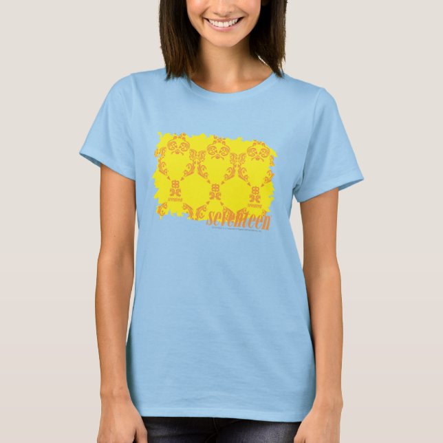 T-shirt Damas jaune-orange 2 (Devant)