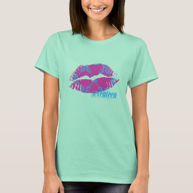 T-shirt Damask Aqua-Purple (Devant)