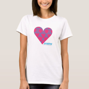 T-shirt Damassé 4 Aqua-Magenta