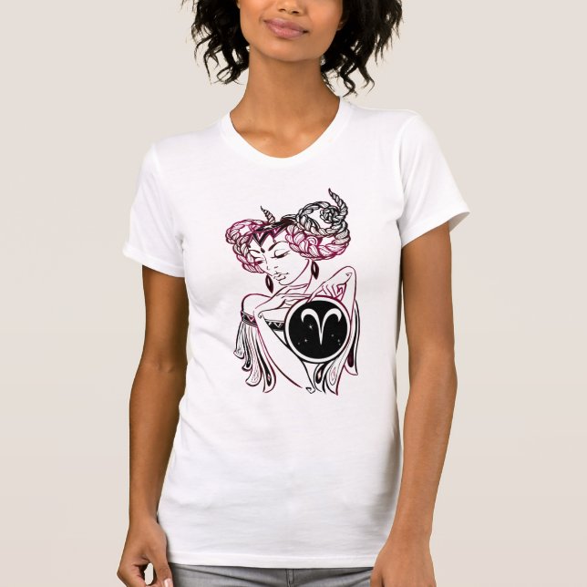 T-shirt Dame Art déco de Aries (Devant)