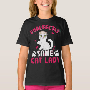 T-shirt dame aux chats parfaitement saine d'esprit