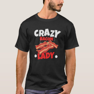 T-shirt Dame de bacon folle Barbecue Grillade Porc Bacon F
