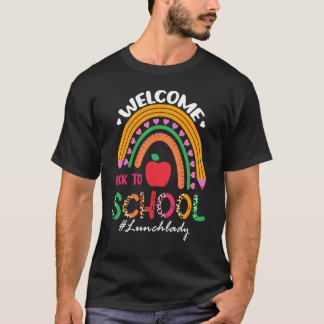 T-shirt Dame de cantine arc-en-ciel léopard de retour à l'