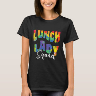 T-shirt Dame de cantine Squad Tie Dye Retour à l'école Pou