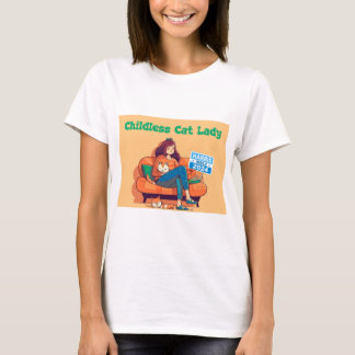 T-shirt Dame de chat sans enfant pour Harris/Walz