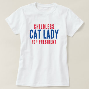 T-shirt Dame de chat sans enfant pour le président Kamala 