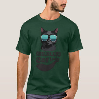 T-shirt Dame de chat sans enfants drôle