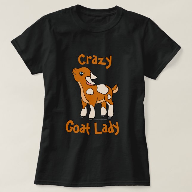 T-shirt DAME DE CHÈVRE CRAZY | par TotallyGoatally™ (Design devant)