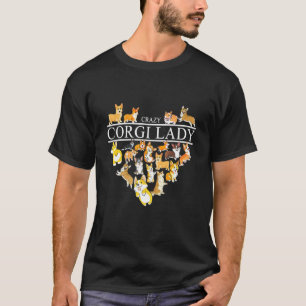 T-shirt Dame de corgi folle amour de chien