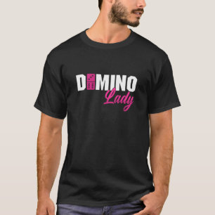 T-shirt Dame de domino Joueur de dominos Tuiles de domino