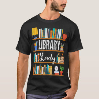 T-shirt Dame de la bibliothèque drôle lecture de livre bib