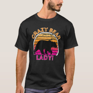 T-shirt Dame de l'ours fou - Ours amusant rétro
