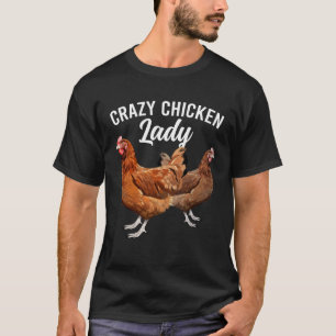 T-shirt Dame de poule folle Propriétaire de poule Maman po