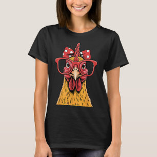 T-shirt Dame de poulet drôle Coq Poule portant des femmes
