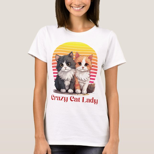 T-shirt Dame du Crazy Cat (Devant)