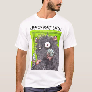 T-SHIRT DAME FOLLE FUNNY RATS DE RAT