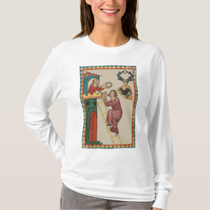 T-shirt Dame offrant un cadeau à un prétendant, 14e siècle