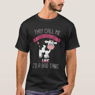 T-shirt Dame Vache Folle Comme Chose Mauvaise