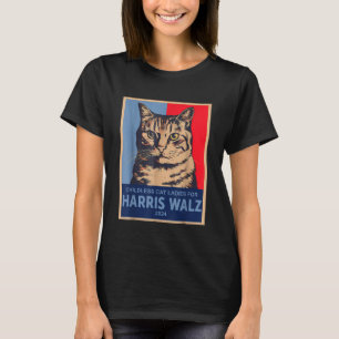 T-shirt Dames aux chats sans enfants de la vieille école p