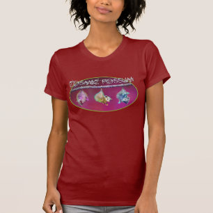 T-shirt Dames cosmiques T du Jersey d'amende d'opossum