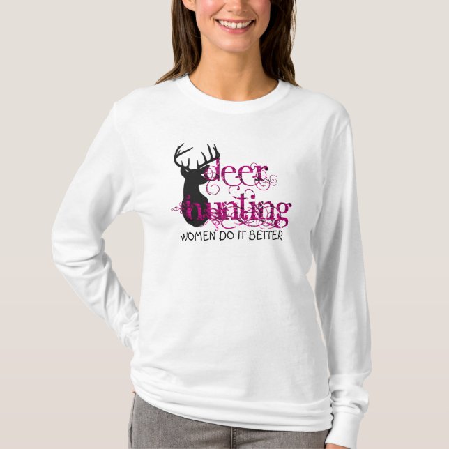 T-shirt Dames de chasse de cerfs communs (Devant)