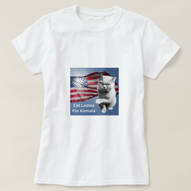 T-shirt Dames de chat pour Kamala (Design devant)