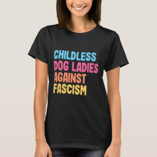 T-shirt Dames de chiens contre le fascisme Kamala Harris