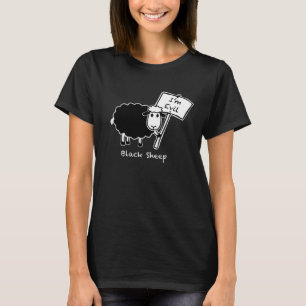 T-shirt Dames de moutons noirs