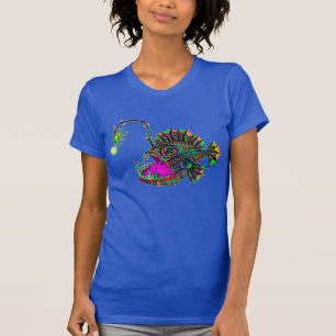 T-shirt Dames de poissons de pêcheurs électriques