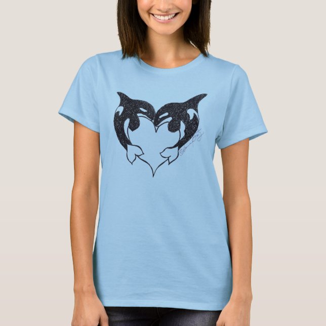 T-shirt Dames T d'amour d'orque (Devant)