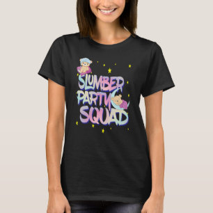 T-shirt Dames Teddy Bear Slepover Squad Pour Slumbe