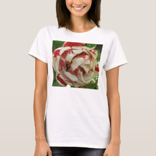 T-shirt dames Tulip rose et blanc