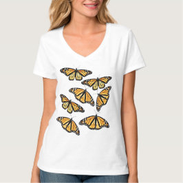 T-shirt Dames V Neck Tee Beaucoup de monarques